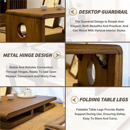 Japanese Low Folding Table – Minimal Meditation Breakfast Desk