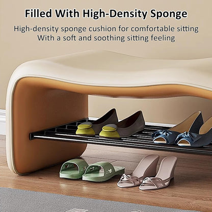 Upholstered Entryway Bench – Modern Shoe Seating Bench