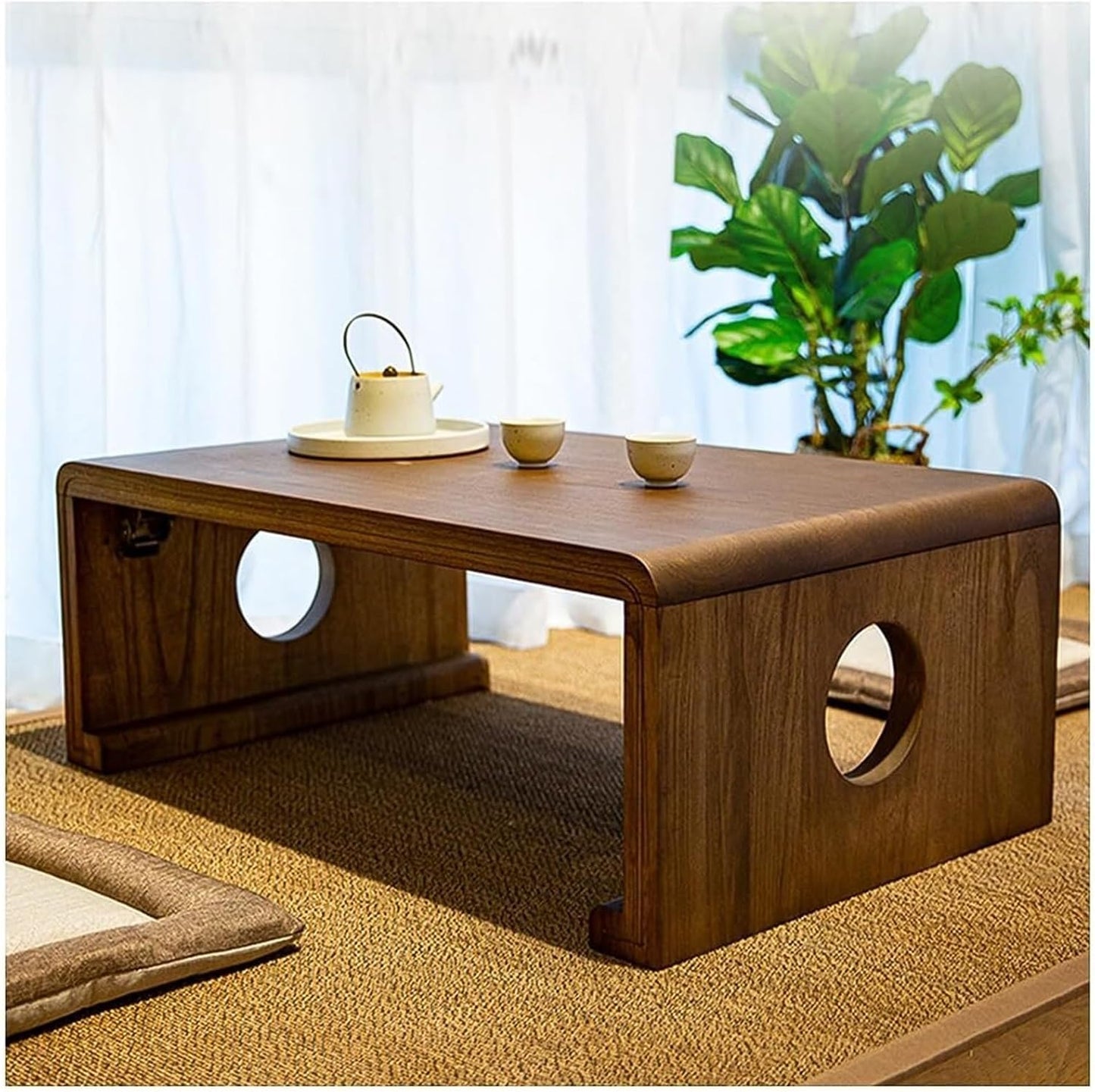 Japanese Low Folding Table – Minimal Meditation Breakfast Desk