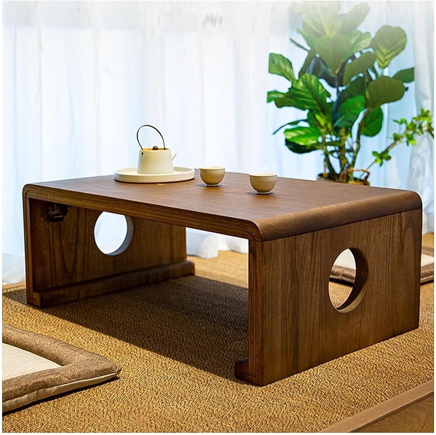 Japanese Low Folding Table – Minimal Meditation Breakfast Desk