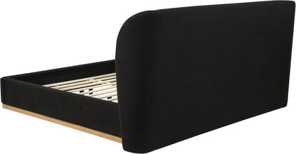 Modern Upholstered Platform Bed Frame with Headboard, Contemporary Bedroom Furniture