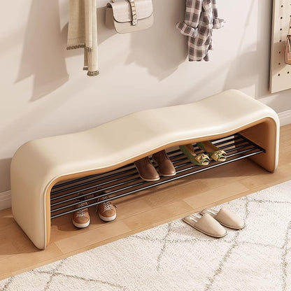 Upholstered Entryway Bench – Modern Shoe Seating Bench