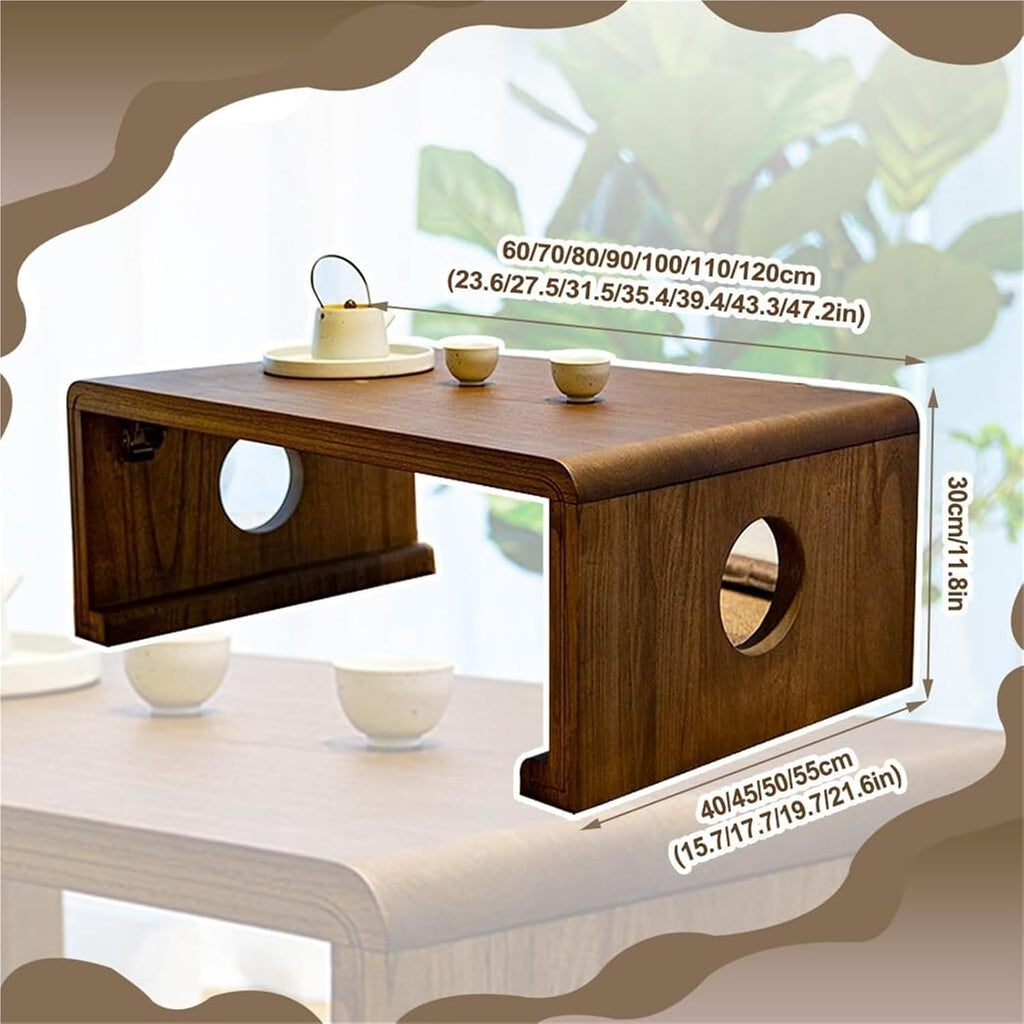 Japanese Low Folding Table – Minimal Meditation Breakfast Desk