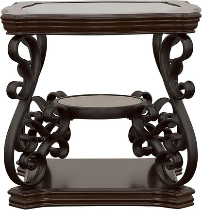 3-Piece Living Room Coffee Table Set, Modern Wooden Finish Accent Tables