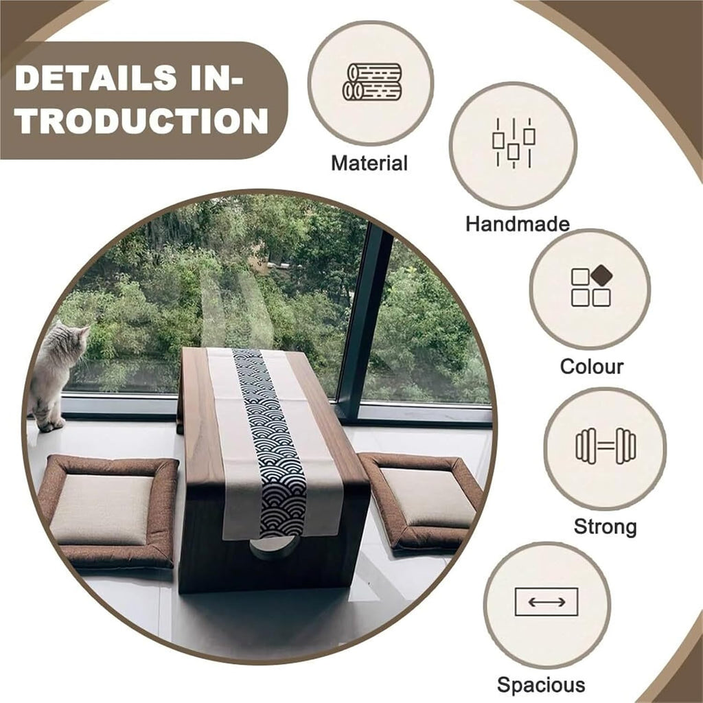 Japanese Low Folding Table – Minimal Meditation Breakfast Desk