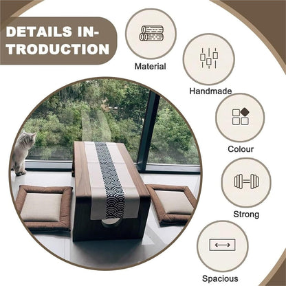 Japanese Low Folding Table – Minimal Meditation Breakfast Desk