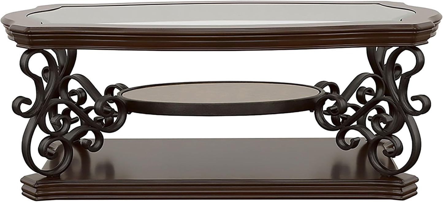 3-Piece Living Room Coffee Table Set, Modern Wooden Finish Accent Tables