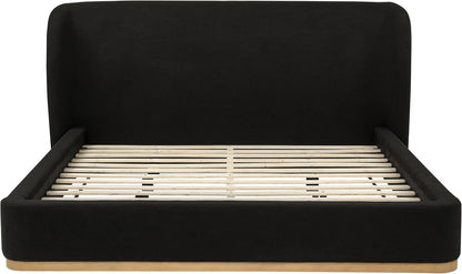 Modern Upholstered Platform Bed Frame with Headboard, Contemporary Bedroom Furniture
