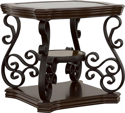 3-Piece Living Room Coffee Table Set, Modern Wooden Finish Accent Tables
